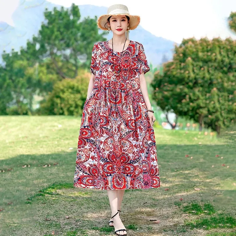 Verleihen Sie Ihrem Stil das gewisse Etwas: Elegantes Sommerkleid mit Blumenmuster in großen Größen – perfekt für jeden Anlass