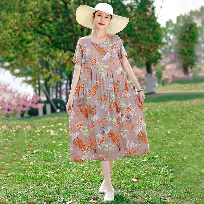 Verleihen Sie Ihrem Stil das gewisse Etwas: Elegantes Sommerkleid mit Blumenmuster in großen Größen – perfekt für jeden Anlass