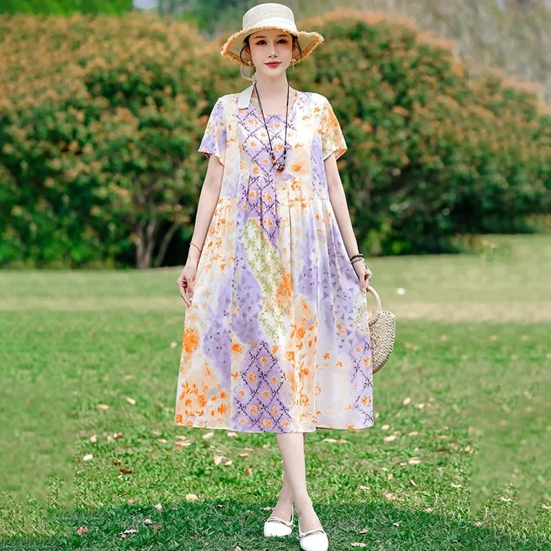 Verleihen Sie Ihrem Stil das gewisse Etwas: Elegantes Sommerkleid mit Blumenmuster in großen Größen – perfekt für jeden Anlass