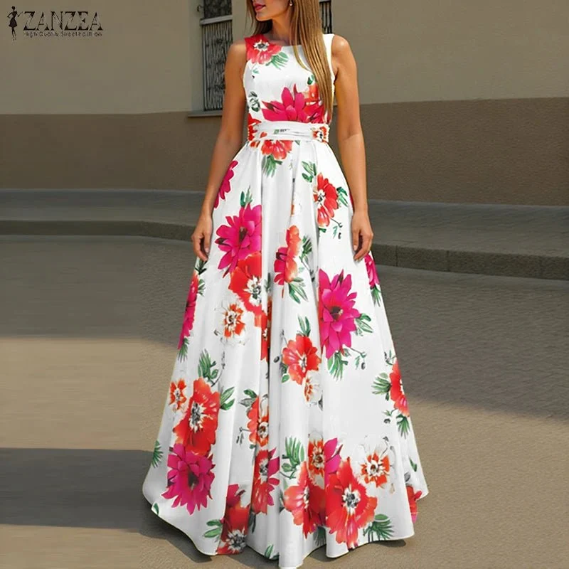 Boho-Maxikleid mit Blumenmuster – Verleihen Sie Ihrem Sommer-Look mit ZANZEA das gewisse Etwas