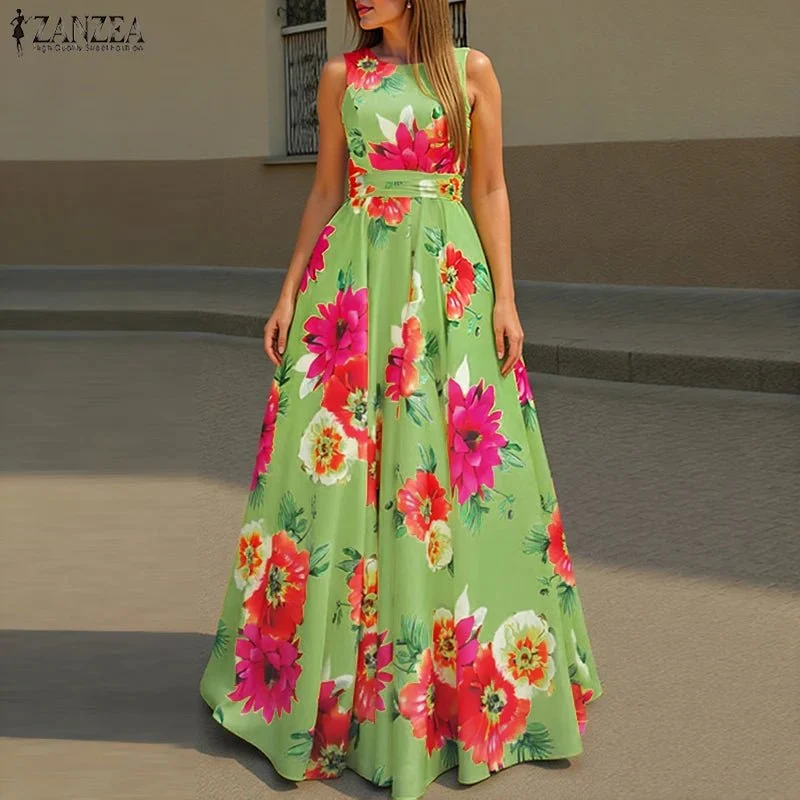 Boho-Maxikleid mit Blumenmuster – Verleihen Sie Ihrem Sommer-Look mit ZANZEA das gewisse Etwas