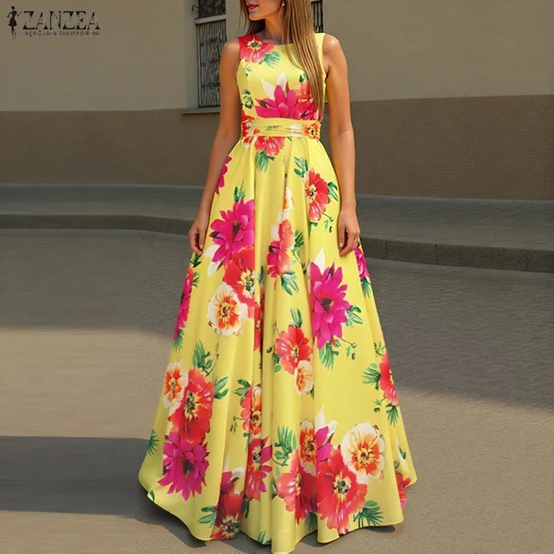 Boho-Maxikleid mit Blumenmuster – Verleihen Sie Ihrem Sommer-Look mit ZANZEA das gewisse Etwas