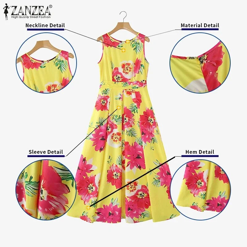 Boho-Maxikleid mit Blumenmuster – Verleihen Sie Ihrem Sommer-Look mit ZANZEA das gewisse Etwas