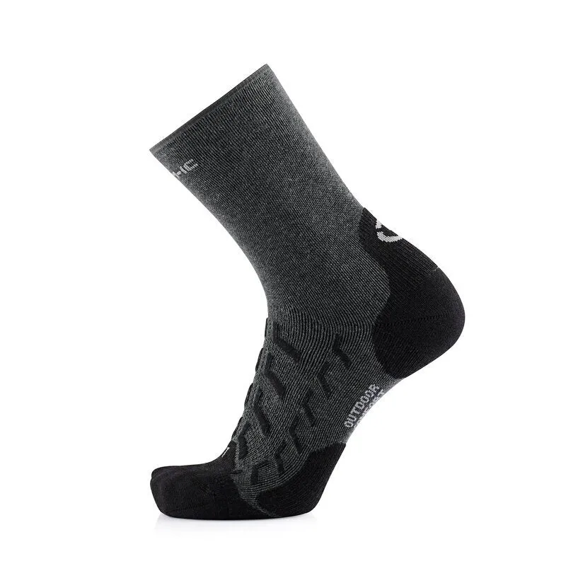 Hiking Socks - Outdoor Comfort Crew Charcoal/Black
