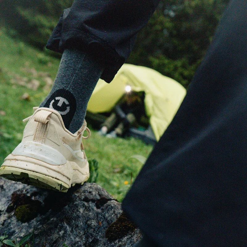 Hiking Socks - Outdoor Comfort Crew Charcoal/Black