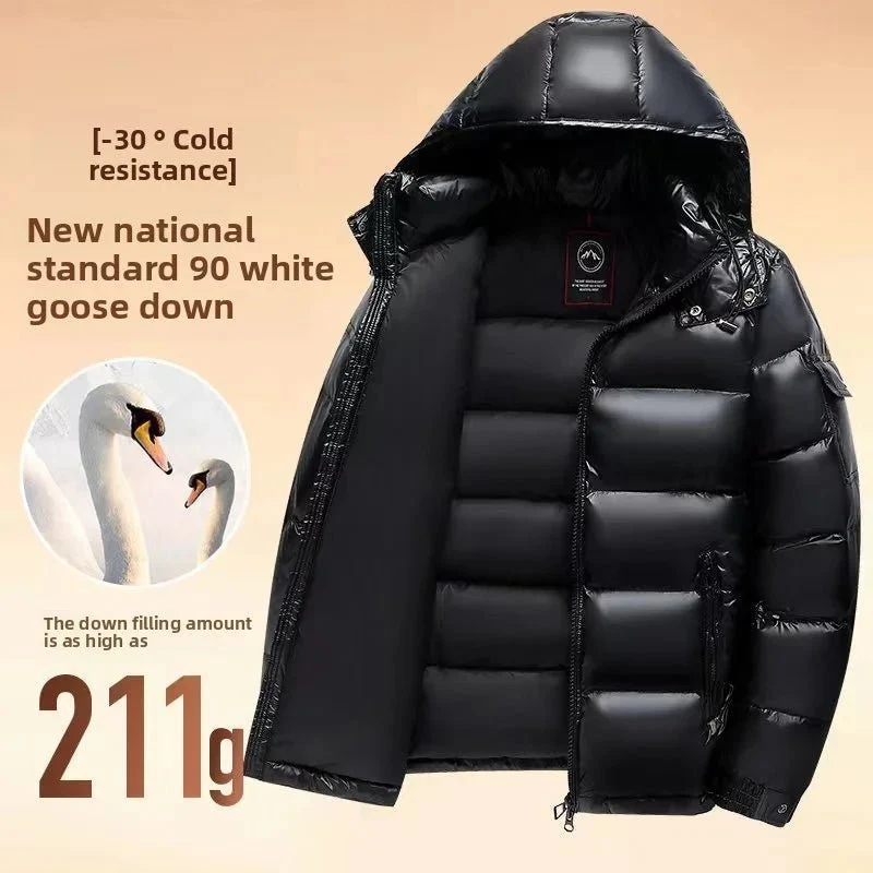 Winterjacke mit Gänsedaunen für Damen und Herren – Dick gefütterter, warmer Mantel mit 90 % Gänsedaunenanteil und hochwertigem Material
