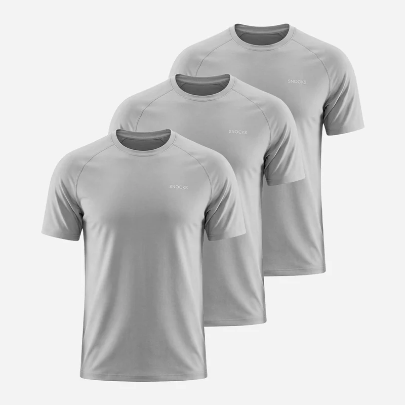 Trainingsshirt Raglan Herren | Silber Grau