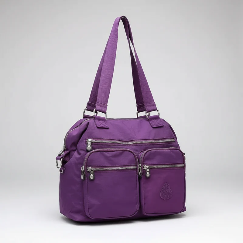 Wasserdichte Nylon-Schultertasche für Damen - Große Handtasche/Umhängetasche