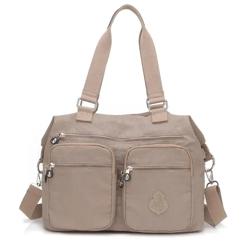 Wasserdichte Nylon-Schultertasche für Damen - Große Handtasche/Umhängetasche