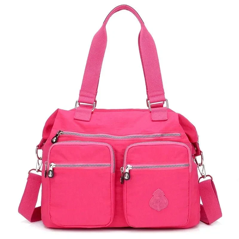 Wasserdichte Nylon-Schultertasche für Damen - Große Handtasche/Umhängetasche