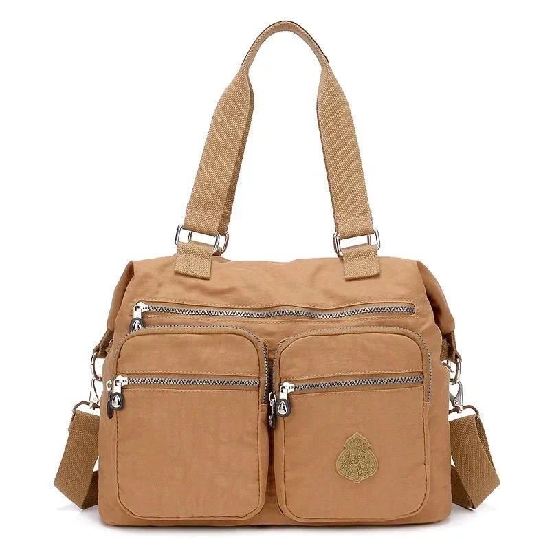 Wasserdichte Nylon-Schultertasche für Damen - Große Handtasche/Umhängetasche