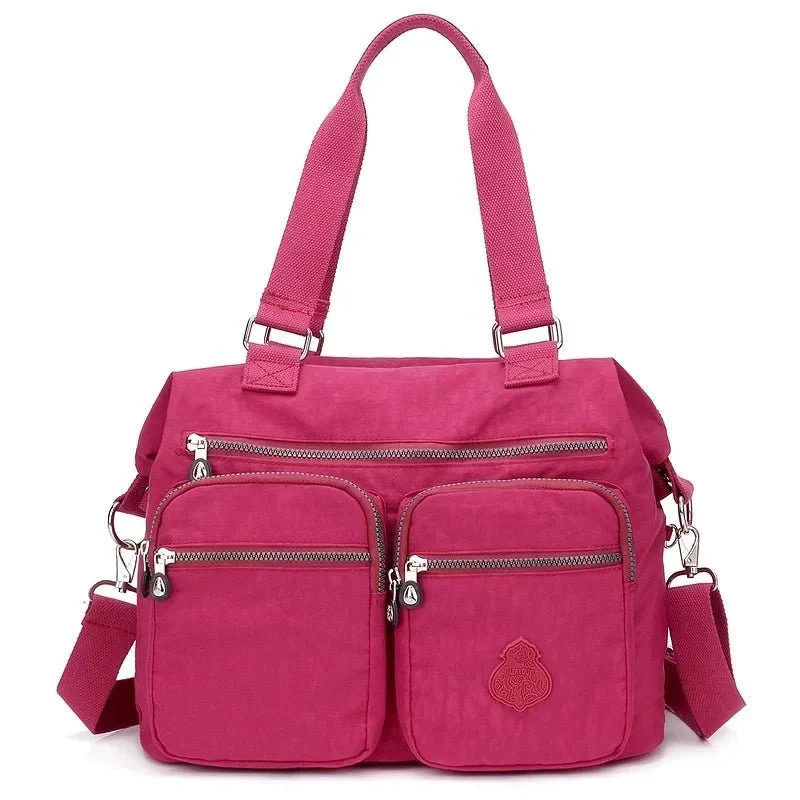 Wasserdichte Nylon-Schultertasche für Damen - Große Handtasche/Umhängetasche
