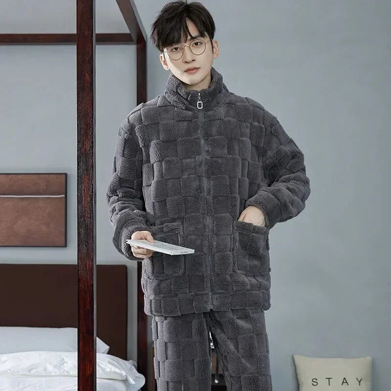 Flanellpyjama-Set für Herren – Weiche Nachtwäsche für gemütliche Herbst- und Winternächte