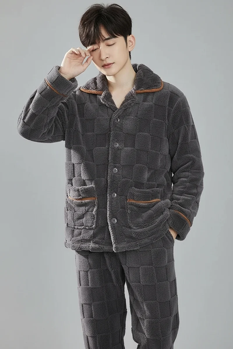 Flanellpyjama-Set für Herren – Weiche Nachtwäsche für gemütliche Herbst- und Winternächte