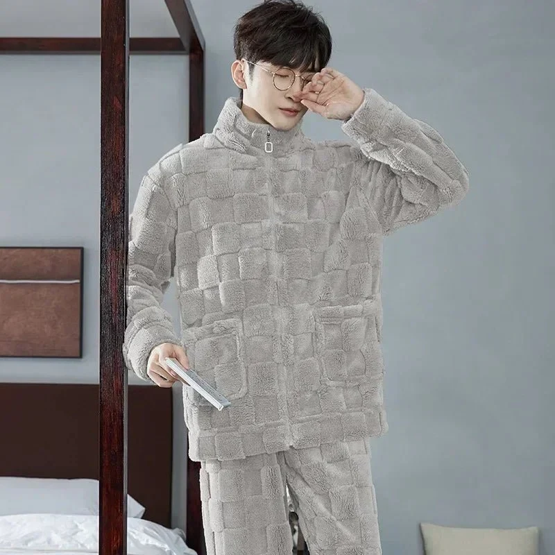 Flanellpyjama-Set für Herren – Weiche Nachtwäsche für gemütliche Herbst- und Winternächte