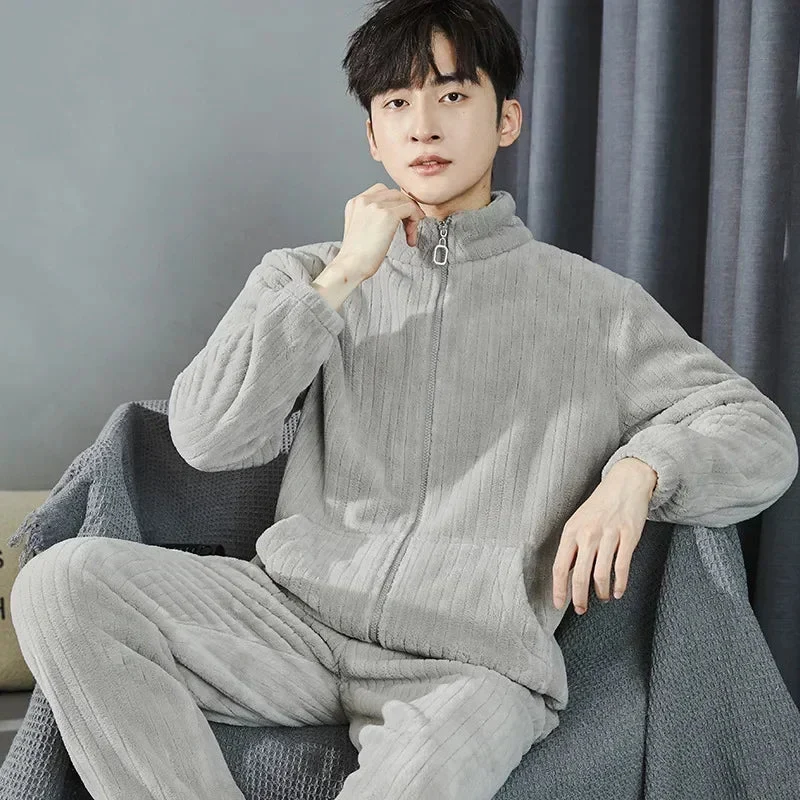 Flanellpyjama-Set für Herren – Weiche Nachtwäsche für gemütliche Herbst- und Winternächte