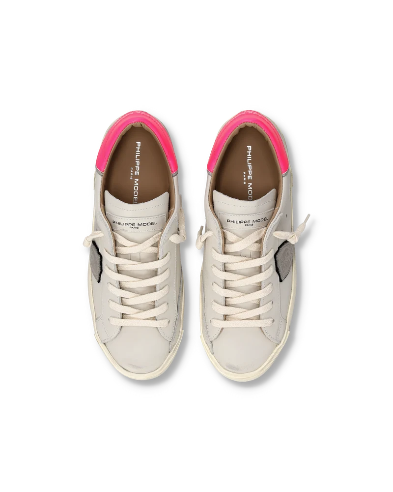 Sneakers Prsx Women, White Cream Neon Pink