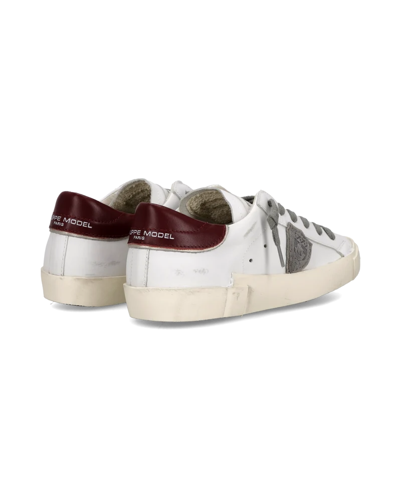 Sneakers Prsx Women, White Burgundy Grey