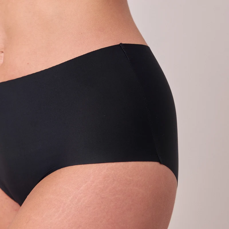 Microfiber High Waist Seamless Hipster | Schwarz