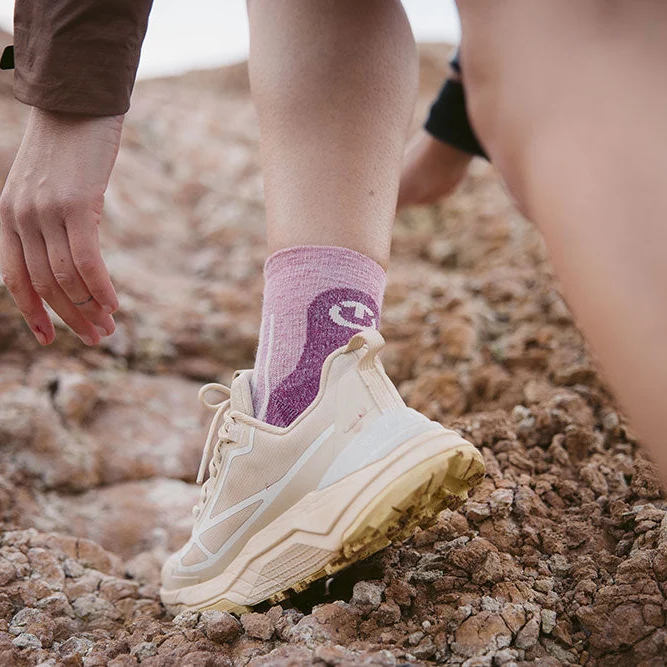 Hiking Socks - Outdoor Light Linen Ankle women Pastel Pink/Strawberry