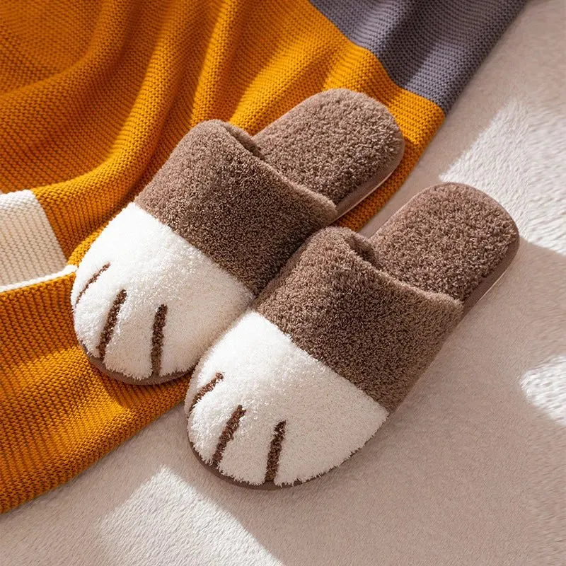 Kuschelige Katzenpfoten-Hausschuhe – Comwarm Winter-Plüsch-Designer-Hausschuhe aus Fell für Schlafzimmer und Innenbereich