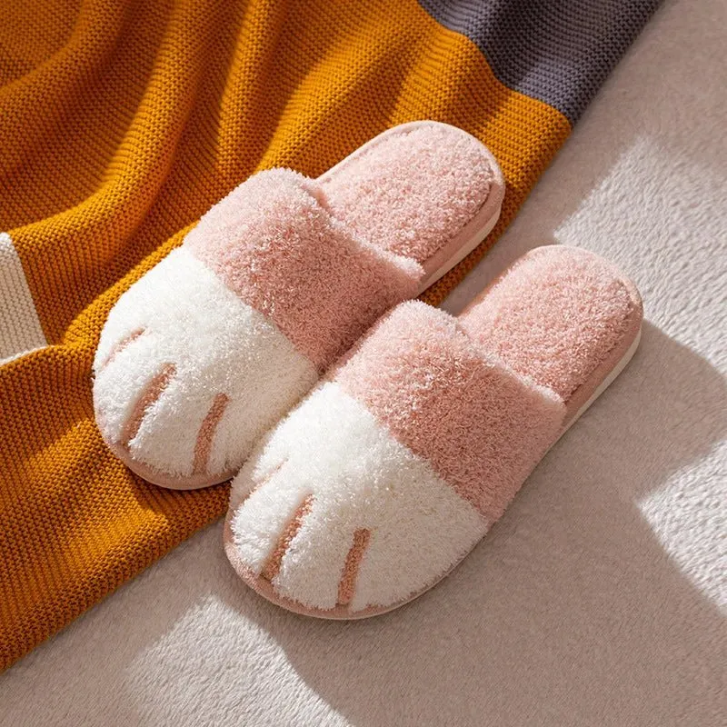 Kuschelige Katzenpfoten-Hausschuhe – Comwarm Winter-Plüsch-Designer-Hausschuhe aus Fell für Schlafzimmer und Innenbereich