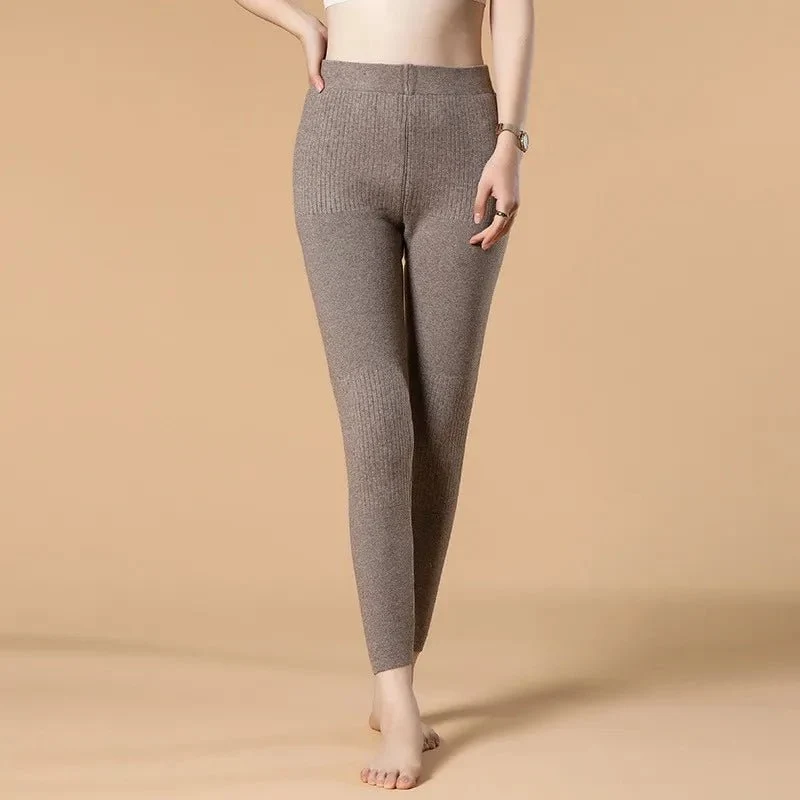 Kuschelige Kaschmir-Thermohose für Damen und Herren – Schmal geschnittene Strickhose für ultimativen Komfort