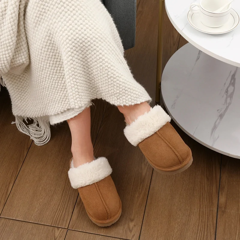 Comwarm Winterflauschige Hausschuhe für Damen - Bequeme Pantoletten und Indoor-Sandalen aus Kunstfell