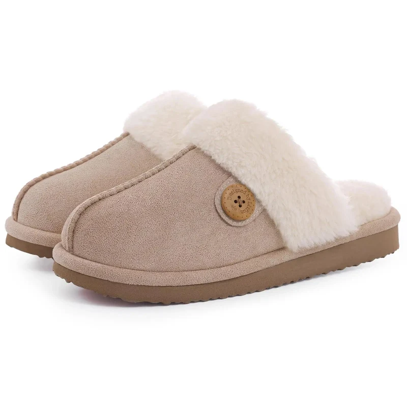 Comwarm Winterflauschige Hausschuhe für Damen - Bequeme Pantoletten und Indoor-Sandalen aus Kunstfell