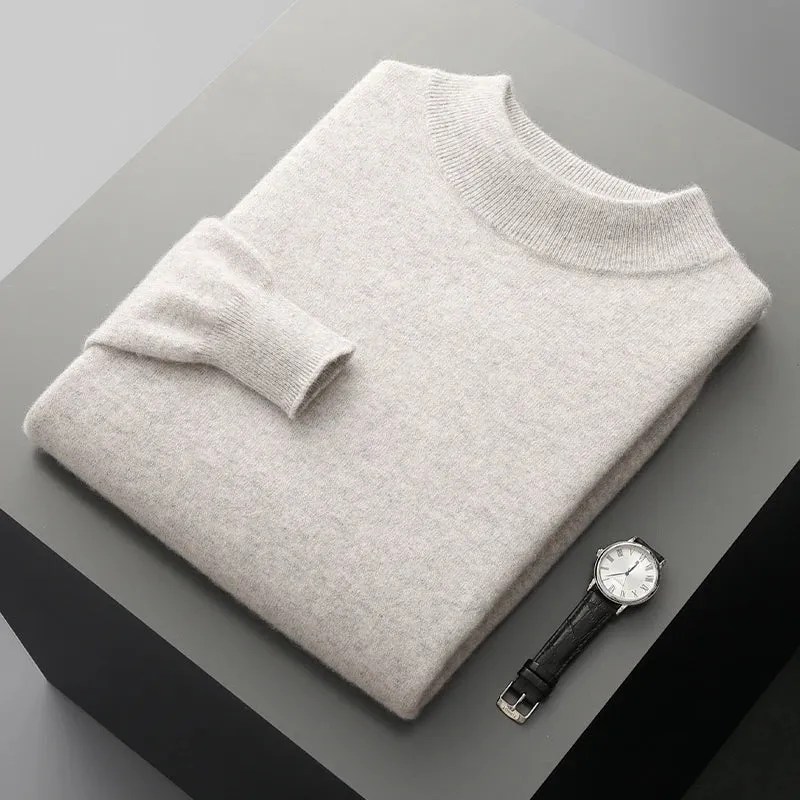 Herren-Rollkragenpullover aus Merinowolle – Weicher, warmer Strickpullover