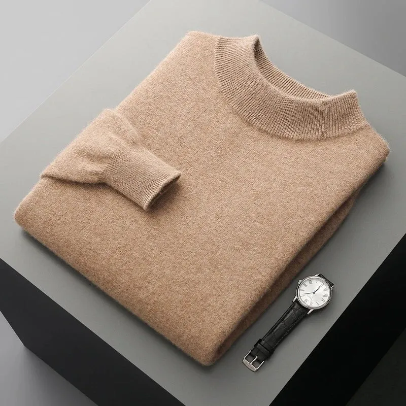 Herren-Rollkragenpullover aus Merinowolle – Weicher, warmer Strickpullover