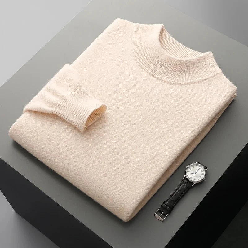 Herren-Rollkragenpullover aus Merinowolle – Weicher, warmer Strickpullover