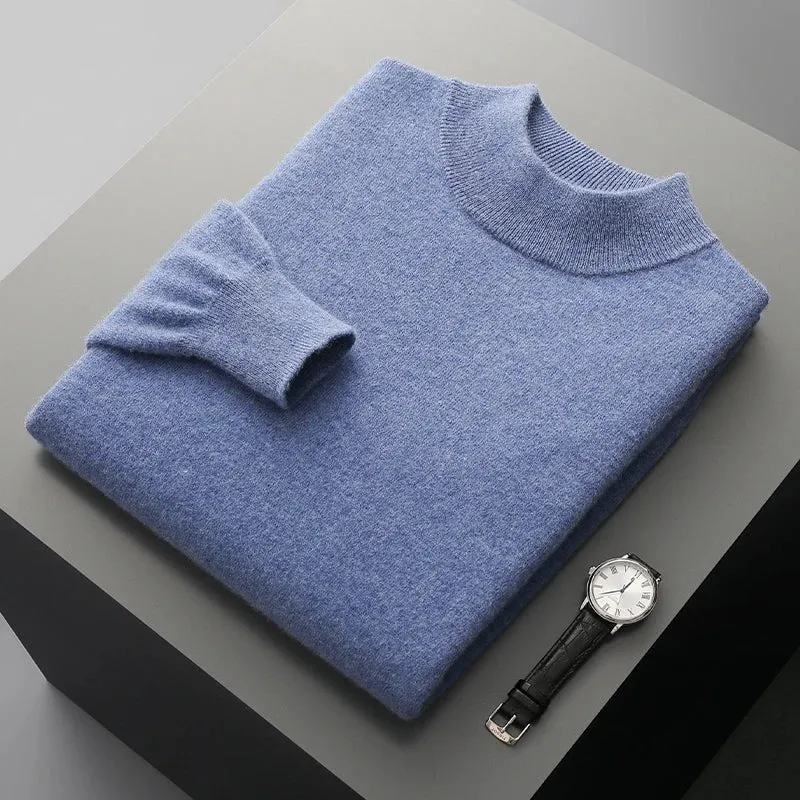 Herren-Rollkragenpullover aus Merinowolle – Weicher, warmer Strickpullover