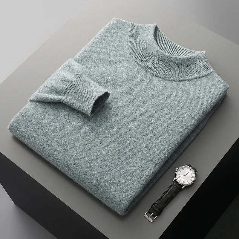 Herren-Rollkragenpullover aus Merinowolle – Weicher, warmer Strickpullover