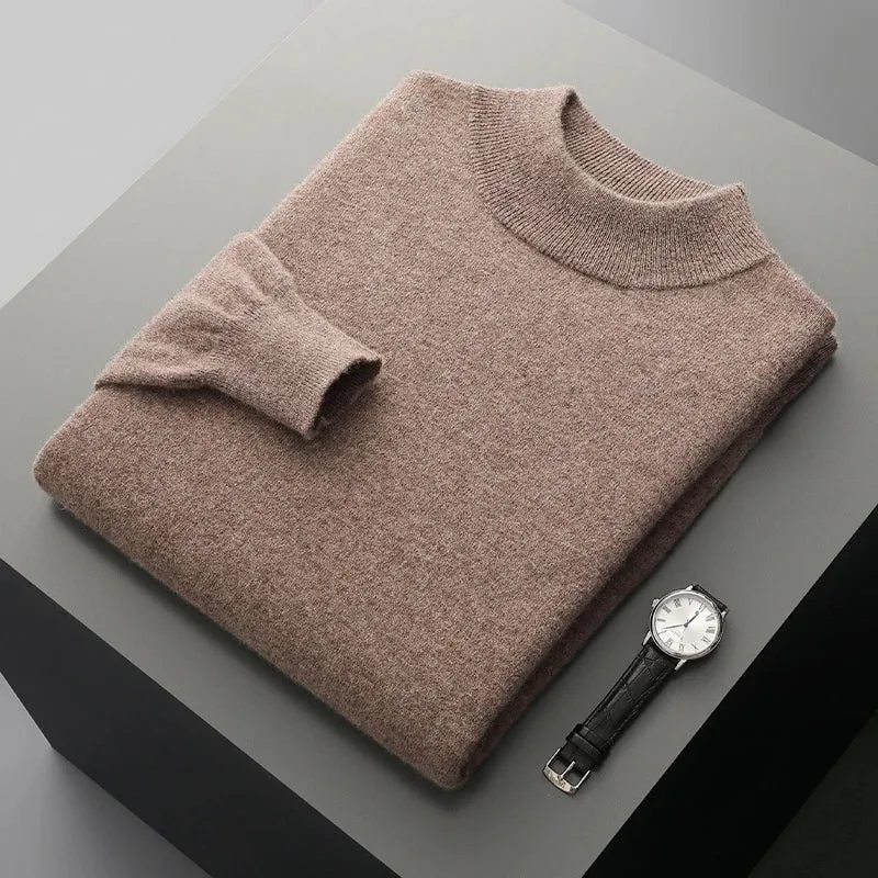 Herren-Rollkragenpullover aus Merinowolle – Weicher, warmer Strickpullover