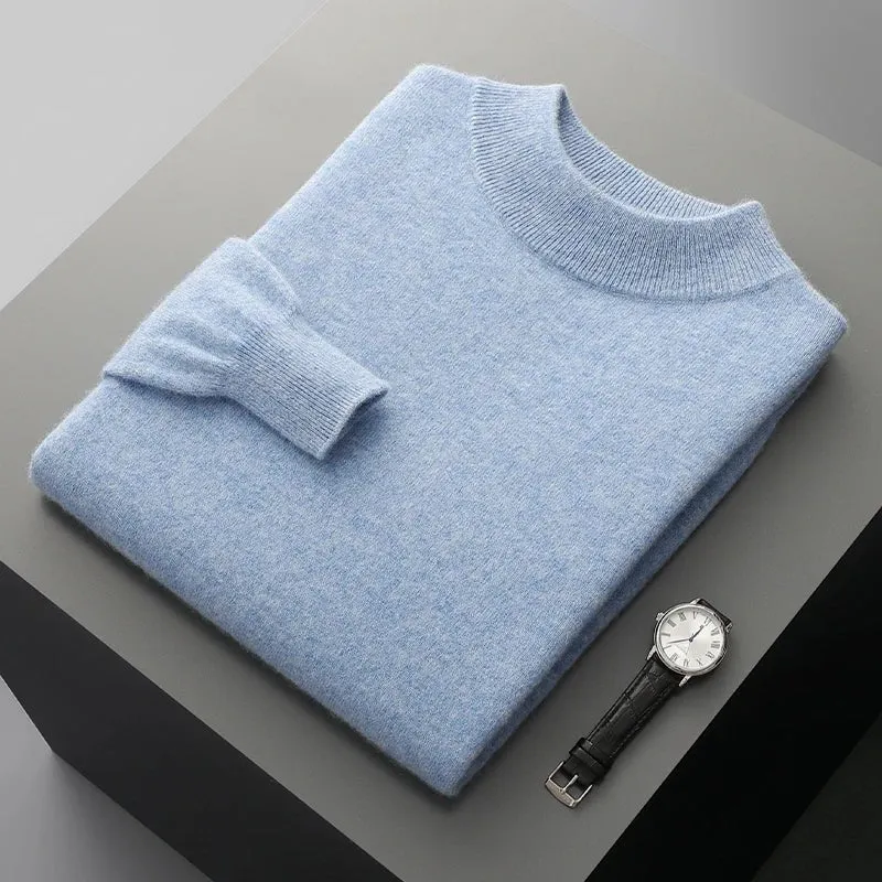 Herren-Rollkragenpullover aus Merinowolle – Weicher, warmer Strickpullover