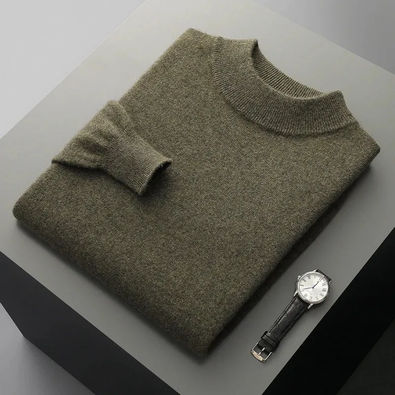 Herren-Rollkragenpullover aus Merinowolle – Weicher, warmer Strickpullover