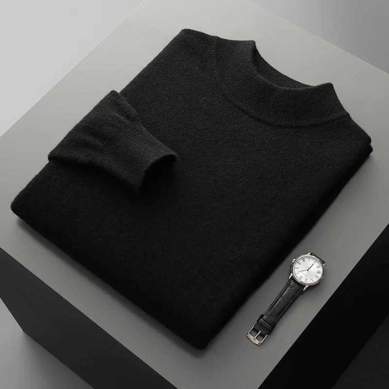 Herren-Rollkragenpullover aus Merinowolle – Weicher, warmer Strickpullover