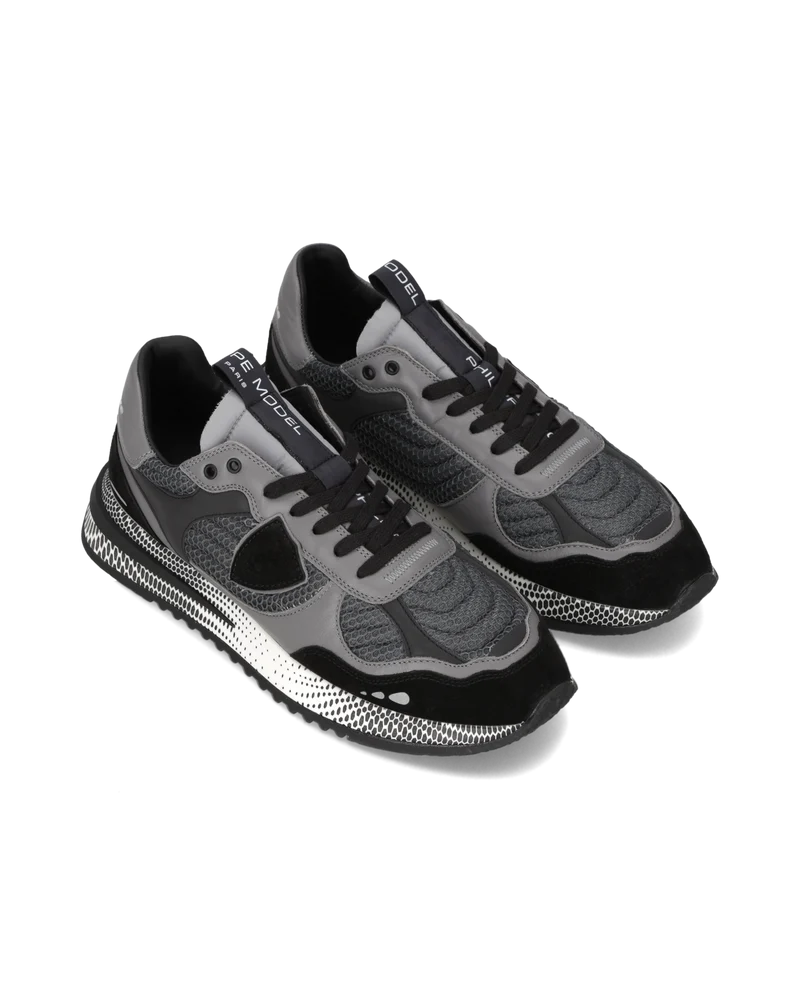 Sneakers Olympique Running Men, Black Grey