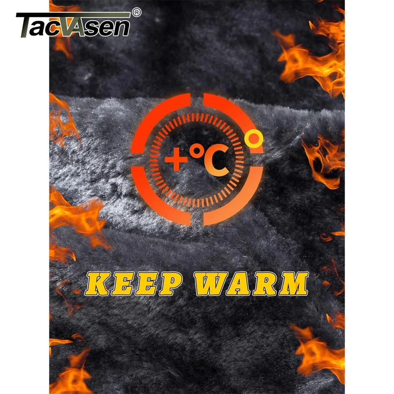 TACVASEN Winterfleecejacke Herren Wasserdicht Wandern Skifahren Outdoor Bergsteigen Windbreaker Parka