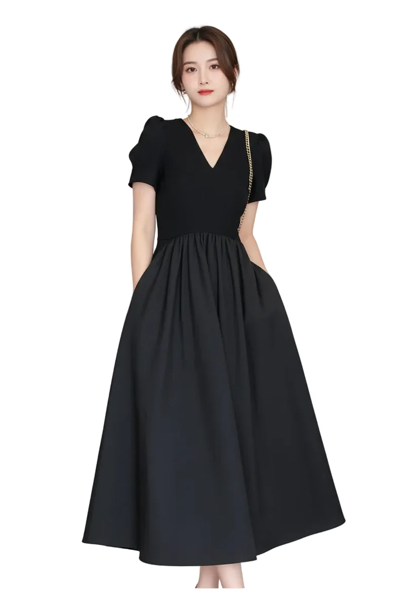 Verleihen Sie Ihrem Stil mit unserem eleganten Sommerkleid in A-Linie das gewisse Etwas