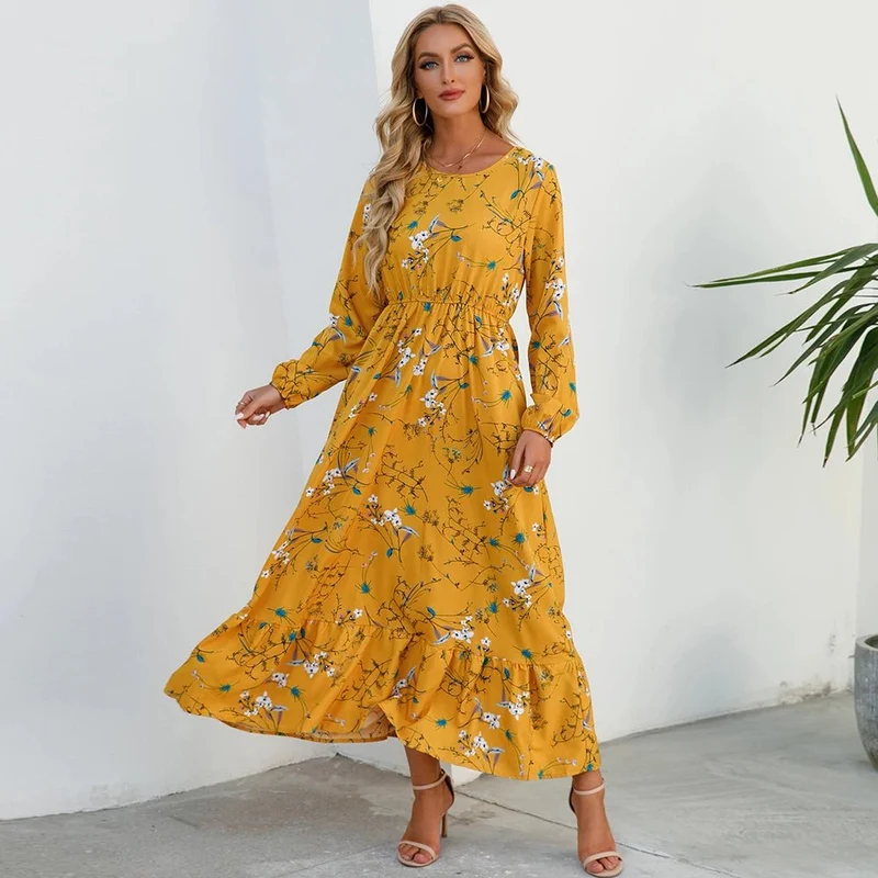 Mühelos elegant: Das geblümte Maxikleid im Boho-Stil für jeden Anlass