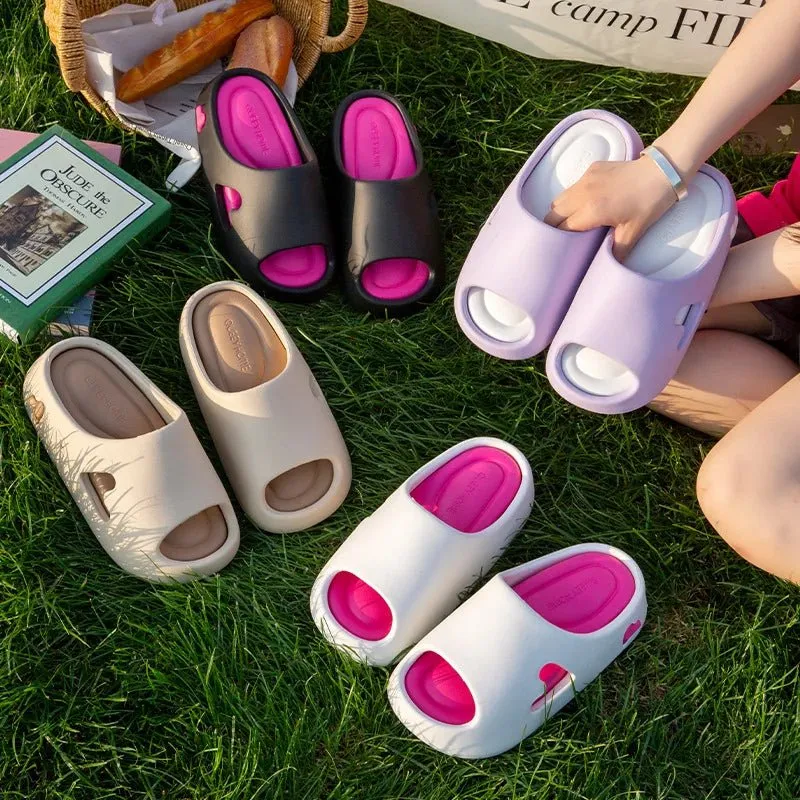 Steigern Sie Ihren Komfort mit Damen-Sommer-Plateau-Slippern.