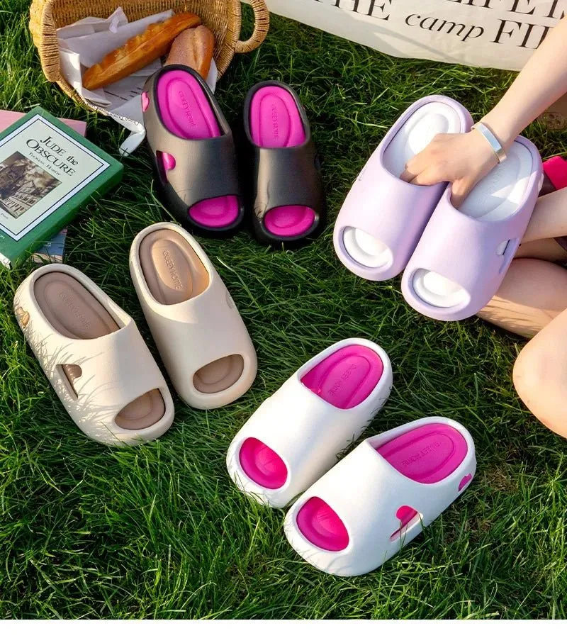 Steigern Sie Ihren Komfort mit Damen-Sommer-Plateau-Slippern.