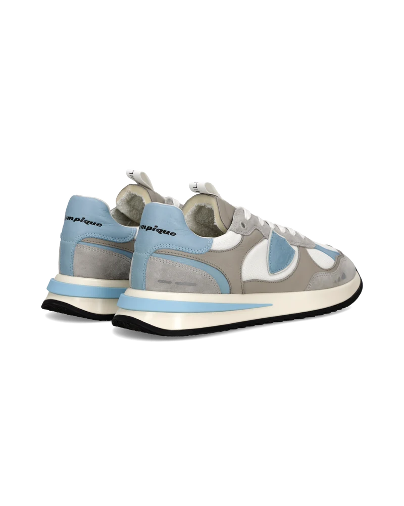 Sneaker Olympique Men, White Light Blue Grey