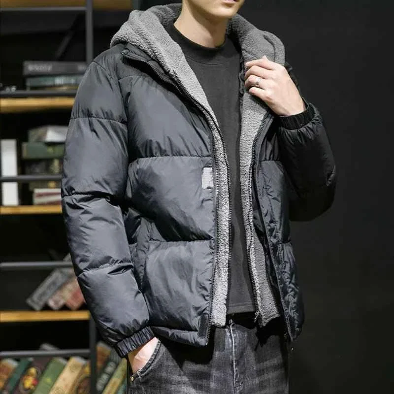 Schwarzer Herren-Parka mit Kapuze – Hochwertige Winterjacke für optimale Wärme