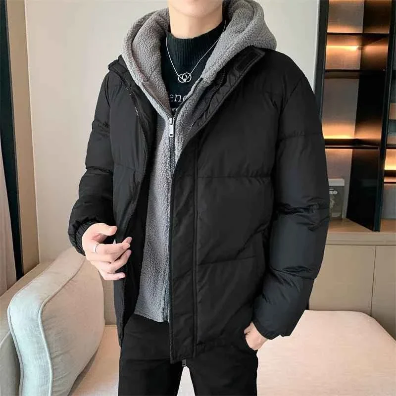 Schwarzer Herren-Parka mit Kapuze – Hochwertige Winterjacke für optimale Wärme