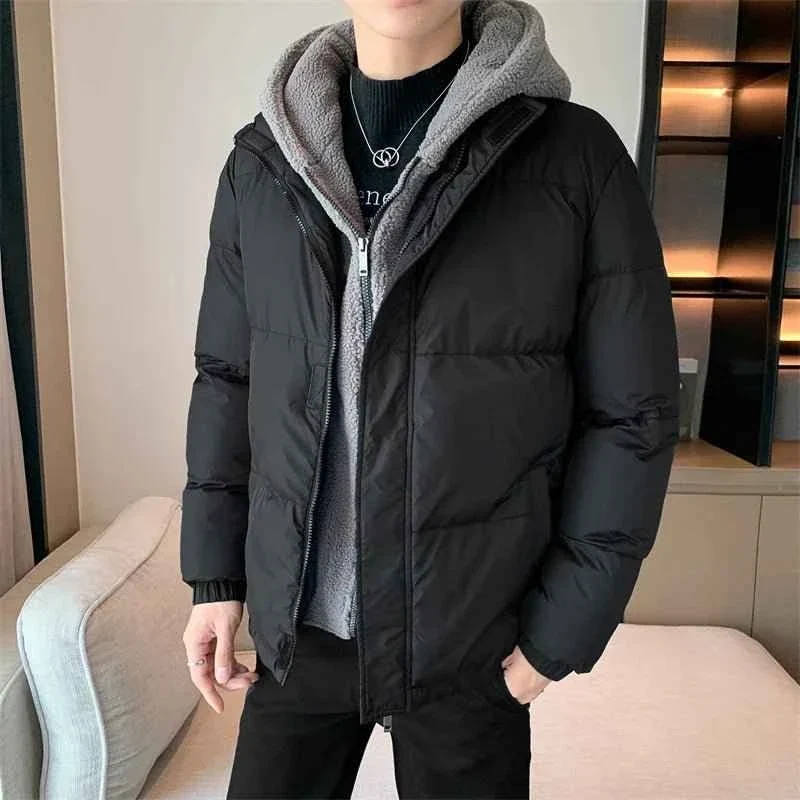 Schwarzer Herren-Parka mit Kapuze – Hochwertige Winterjacke für optimale Wärme
