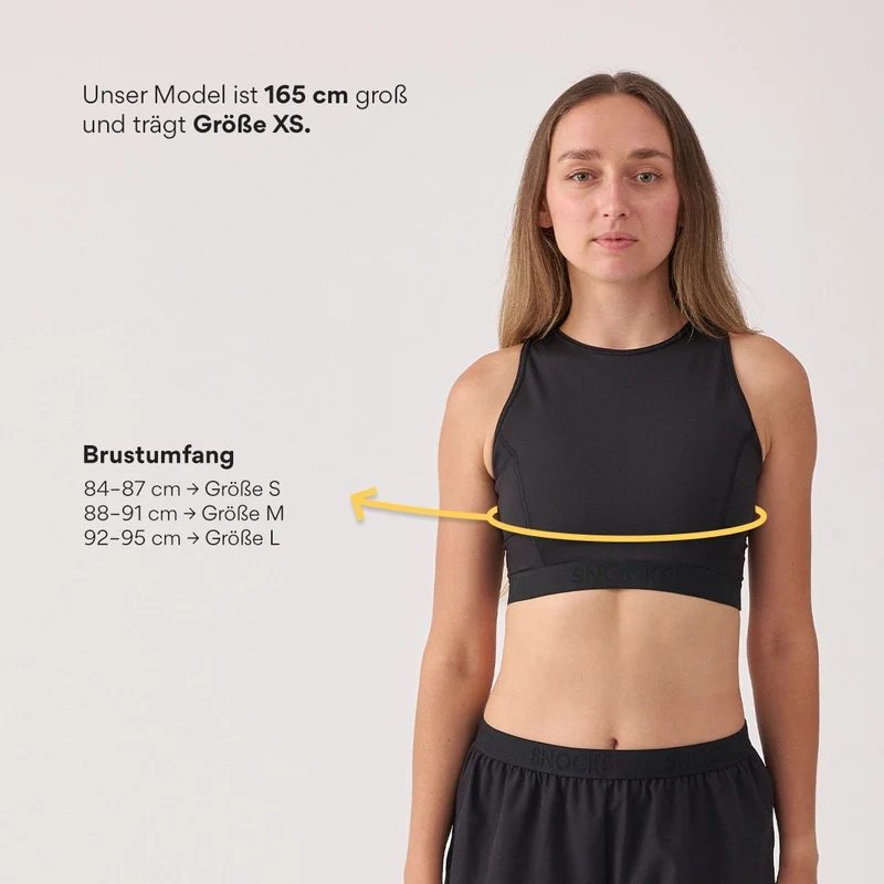 Sport-BH mit Logo | Schwarz