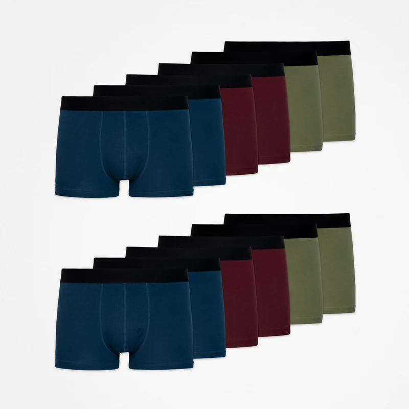 Boxershorts ohne Logo | Mix (Rot/Olive/Blau)